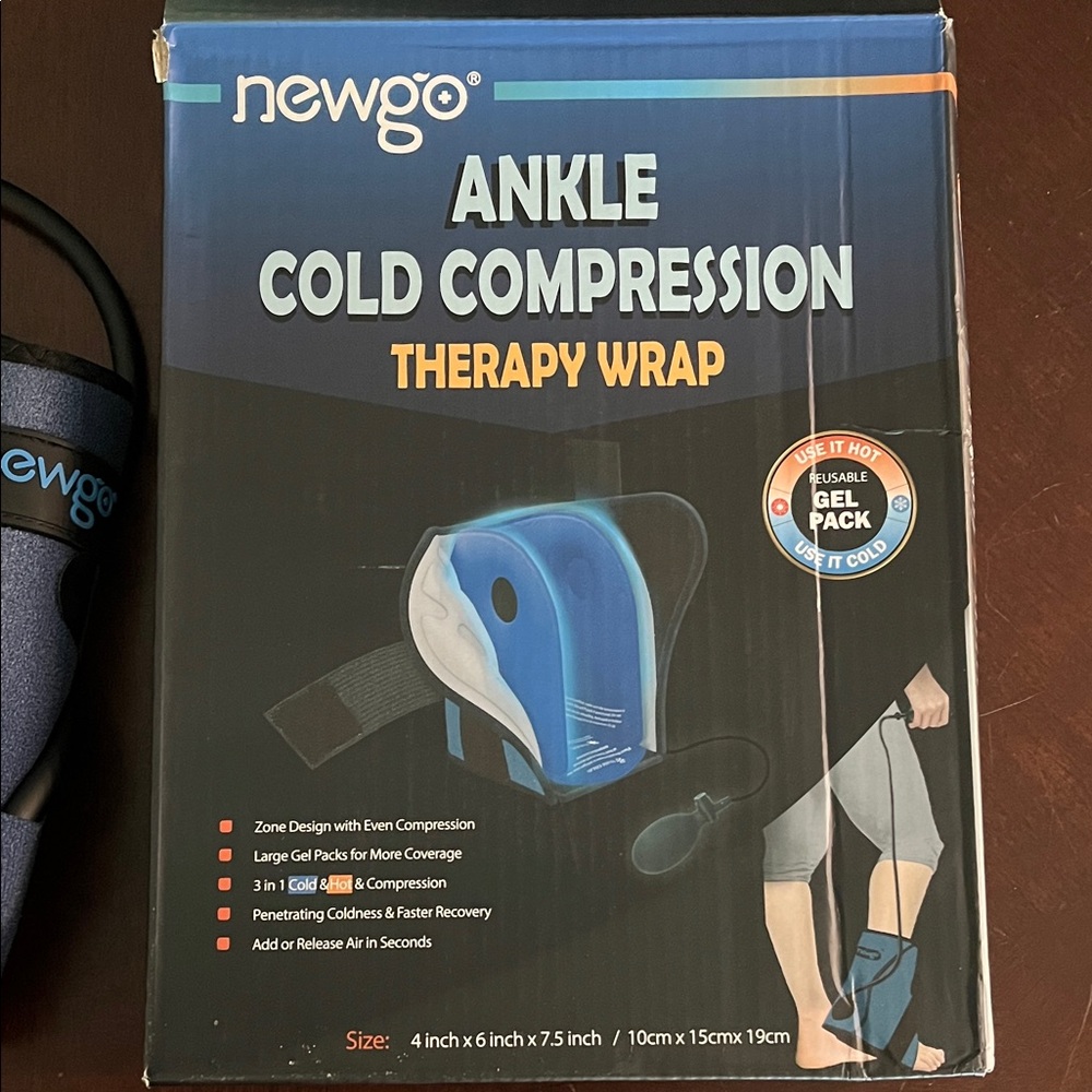 Newgo Ankle Cold Compression Therapy Wrap (Can be used hot or cold)